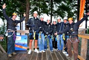 Management & Coaches from the England Rugby Team at Ziptrek Ecotours